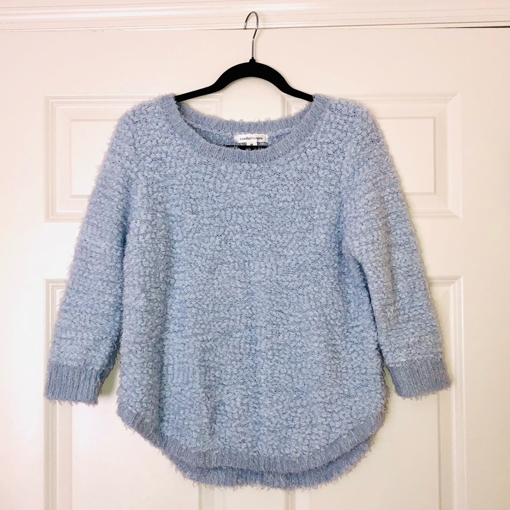 JohnPaulRichard Blue Eyelash Knit Sweater